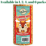 Mr. Bird Flaming Hot Feast Small Wild Bird Seed Cylinder 19 oz. (1, 2, 4, and 6 Packs)