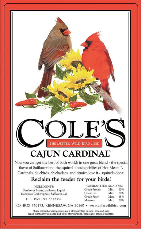 BC Cole's Cajun Cardinal Bird Seed, 5 lbs, CB05 - JCS Wildlife