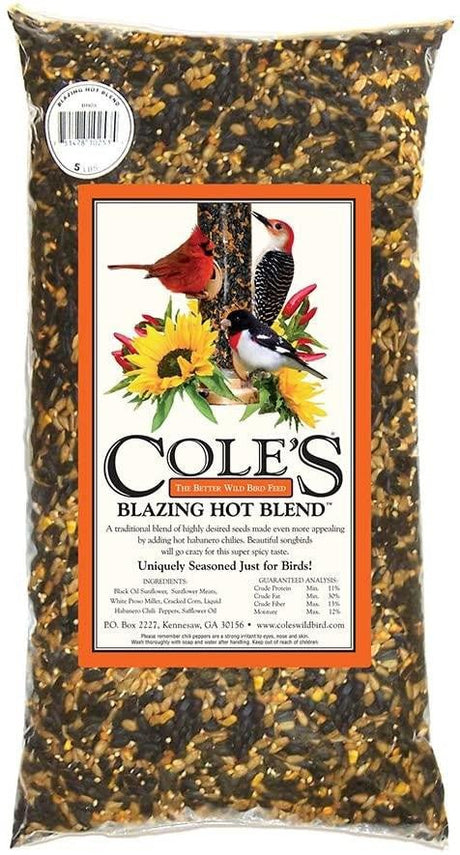 Cole's Blazing Hot Blend Bird Seed, 10 lb Bag, BH10 - JCS Wildlife