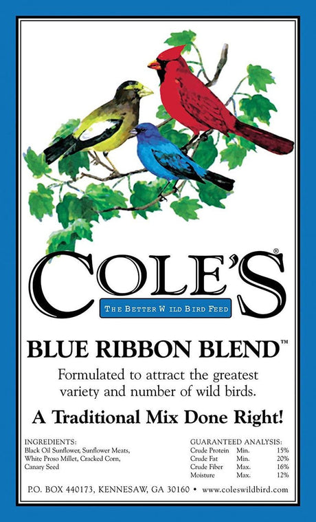 Cole's Blue Ribbon Blend Bird Seed, 20 lbs, BR20 - JCS Wildlife