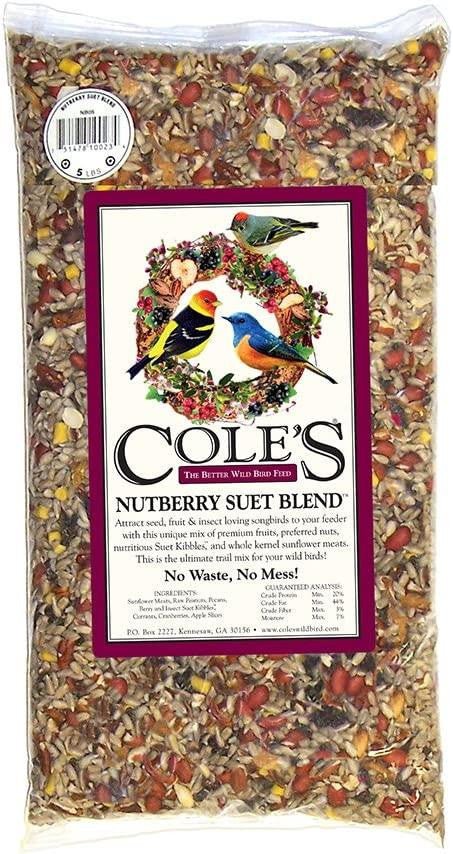 Cole's Nutberry Suet Blend Bird Seed, 10 lbs, NB10 - JCS Wildlife