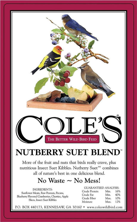 Cole's Nutberry Suet Blend Bird Seed, 5 lbs, NB05 - JCS Wildlife