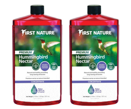 First Nature 3054 Red Hummingbird Nectar Concentrate (Makes 1 Gallon Feed) 32 oz. - JCS Wildlife