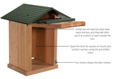 JCS Wildlife Cedar Screech Owl Nest Box with Poly Lumber Roof - JCS Wildlife