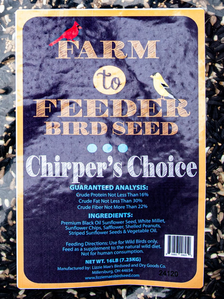 JCS Wildlife Chirper's Choice 16lb Loose Seed Bag - JCS Wildlife