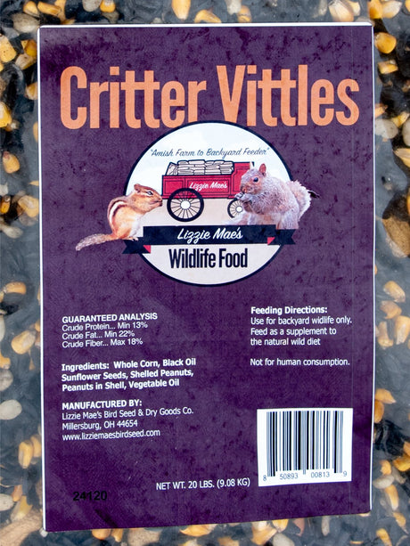 JCS Wildlife Critter Vittles 20lbs Loose Seed Bag - JCS Wildlife