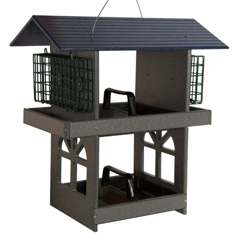 JCS Wildlife Double Fly Thru Bird Feeder with Suet Cages - JCS Wildlife