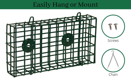 JCS Wildlife Double Suet Feeder Cage - JCS Wildlife