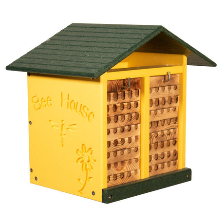 JCS Wildlife Double-Wide Large Poly Lumber and Pine Mason Bee House - Handmade in the USA - JCS Wildlife