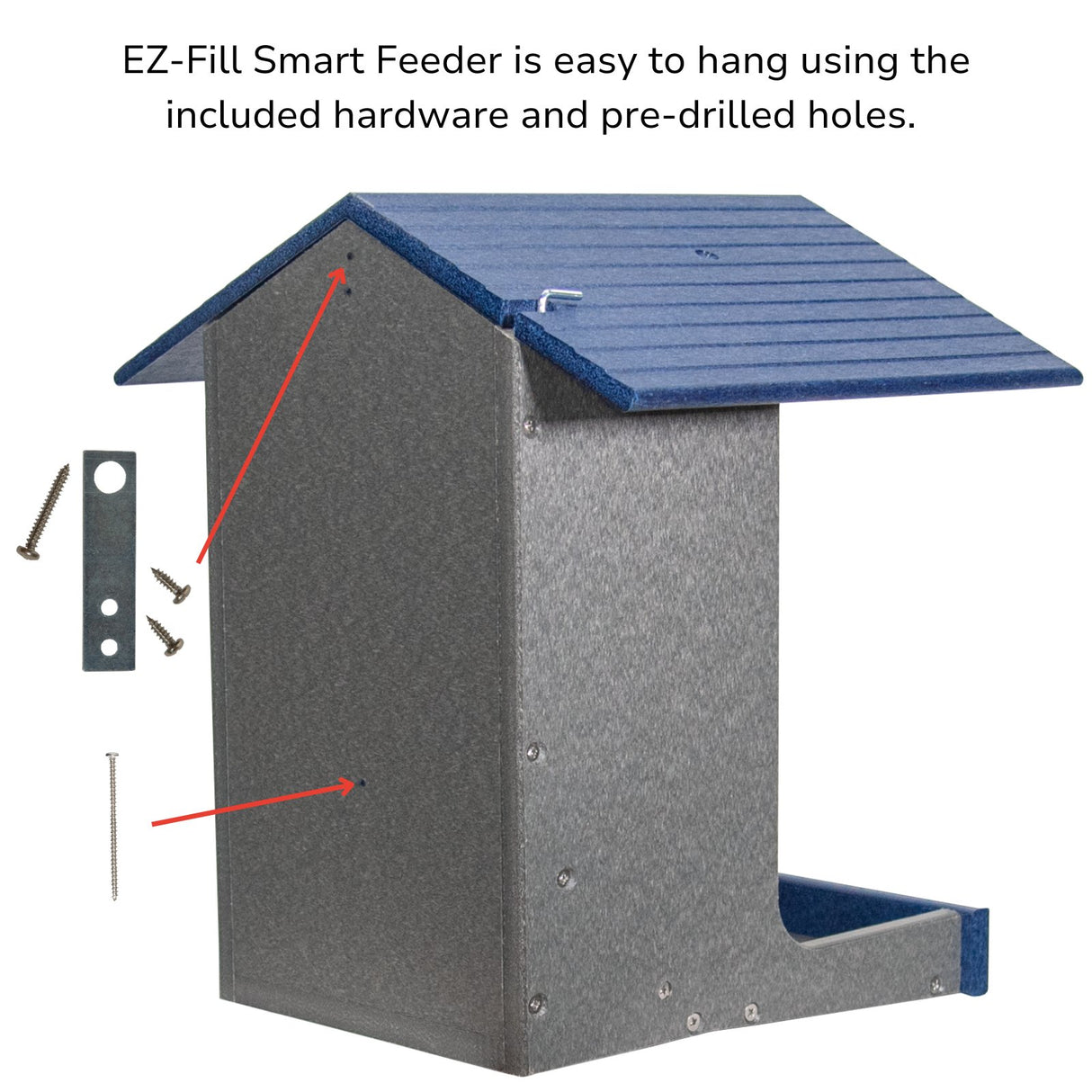 JCS Wildlife E-Z Fill Smart Bird Feeder with WiFi Camera, Solar Panel & AI Bird Recognition - JCS Wildlife