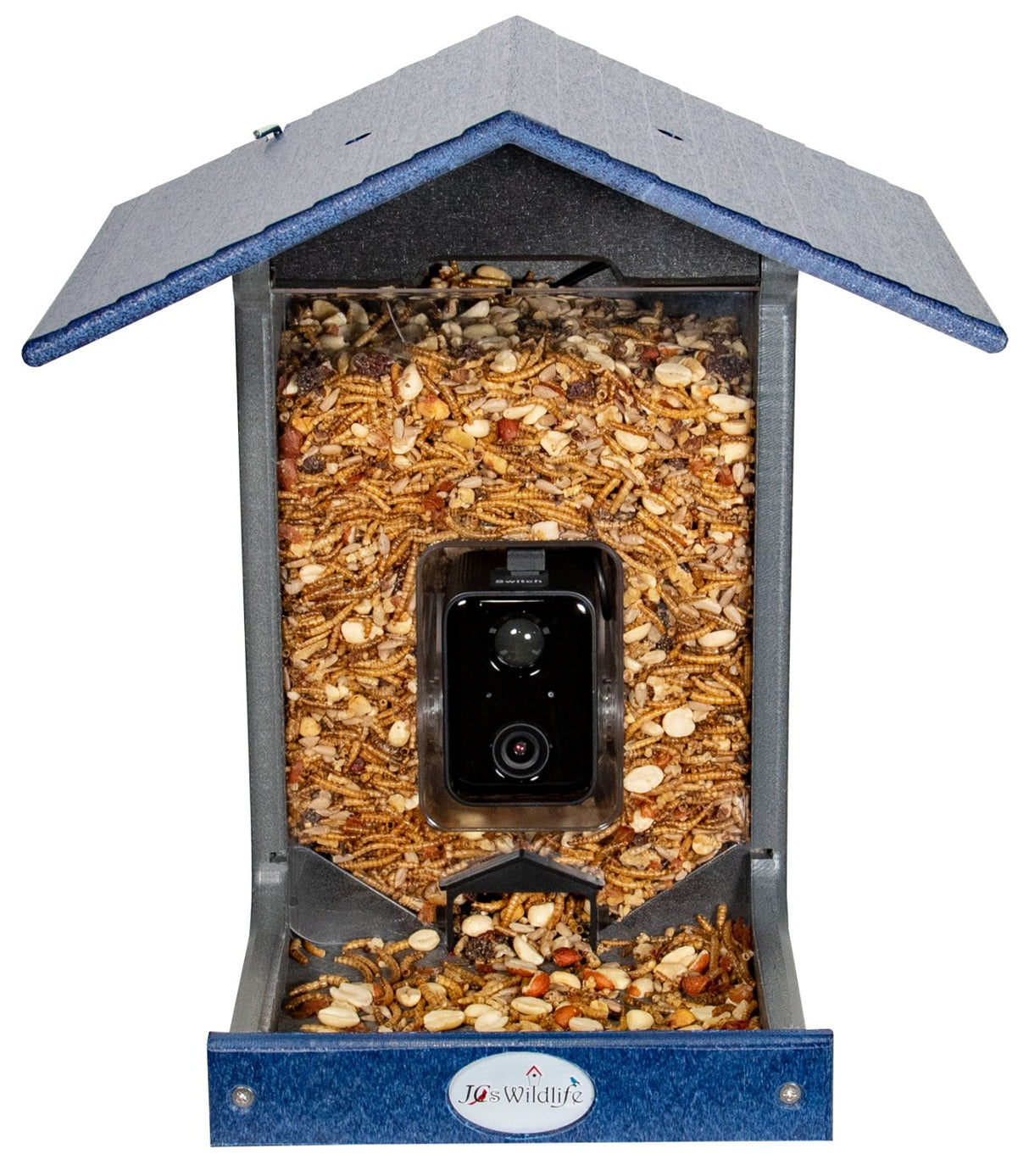 JCS Wildlife E-Z Fill Smart Bird Feeder with WiFi Camera, Solar Panel & AI Bird Recognition - JCS Wildlife