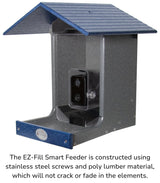 JCS Wildlife E-Z Fill Smart Bird Feeder with WiFi Camera, Solar Panel & AI Bird Recognition - JCS Wildlife