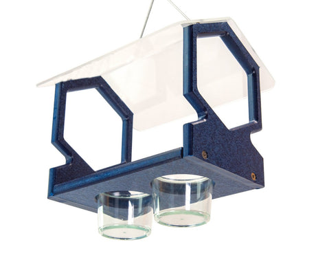 JCS Wildlife Geometric Hanging Bluebird Mealworm Feeder - JCS Wildlife