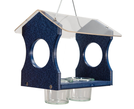 JCs Wildlife Hanging Bluebird Mealworm Feeder - Fly Thru Style Bluebird Feeder - Made in the USA - JCS Wildlife