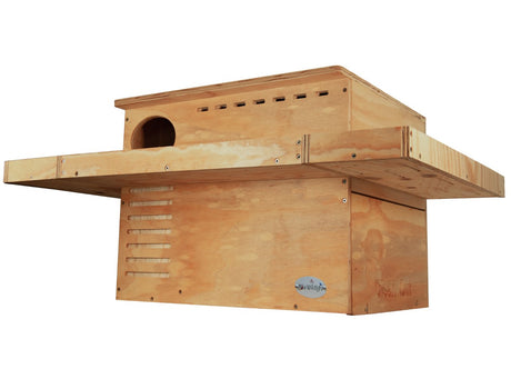 JCS Wildlife Large Barn Owl Box with Exercise Platform: Do It Yourself Assembly Kit - JCS Wildlife