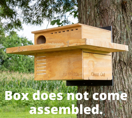 JCS Wildlife Large Barn Owl Box with Exercise Platform: Do It Yourself Assembly Kit - JCS Wildlife