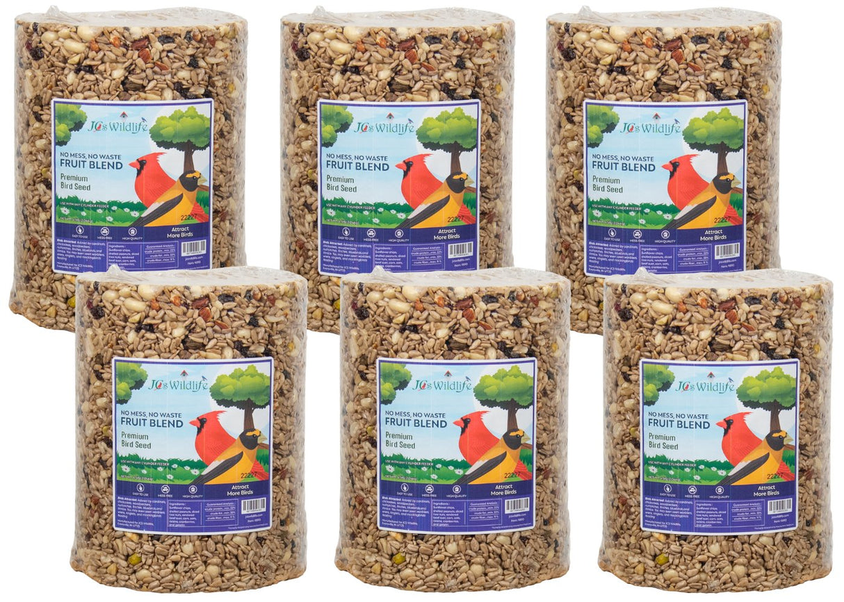 JCS Wildlife No Mess, No Waste Fruit Blend Premium Bird Seed Large Cylinder, 4.5 lb - JCS Wildlife