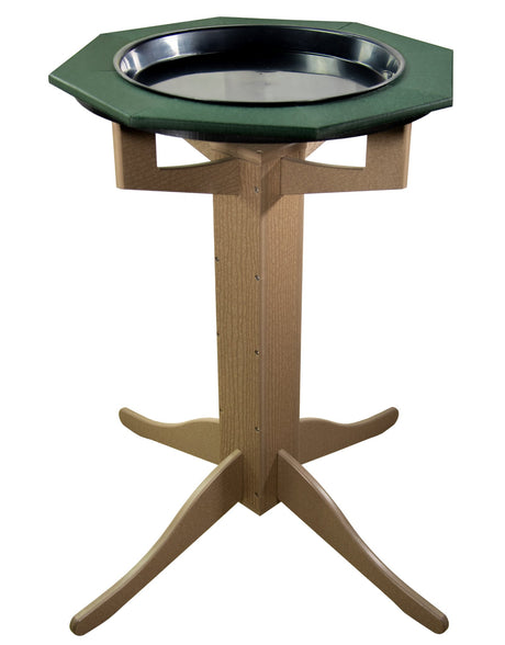 JCS Wildlife Poly Lumber Tan Pedestal Garden Bird Bath - JCS Wildlife