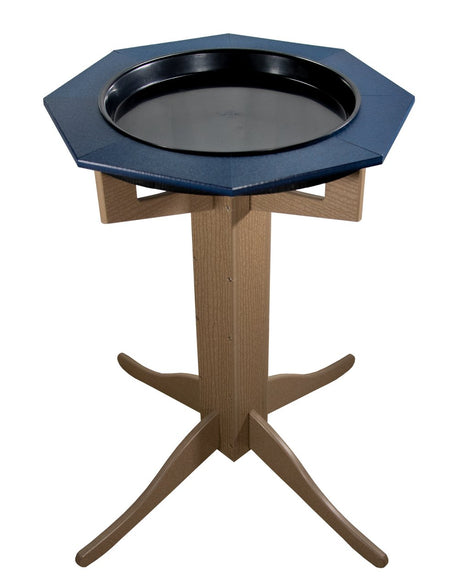 JCS Wildlife Poly Lumber Tan Pedestal Garden Bird Bath - JCS Wildlife