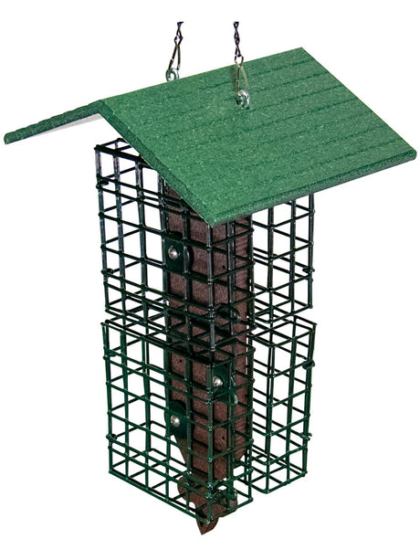 JCS Wildlife Quad Fleur de Lis Suet Feeder with Roof - JCS Wildlife