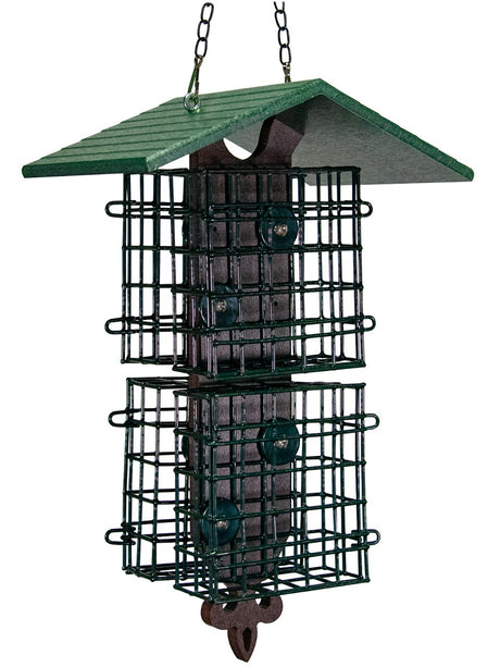 JCS Wildlife Quad Fleur de Lis Suet Feeder with Roof - JCS Wildlife