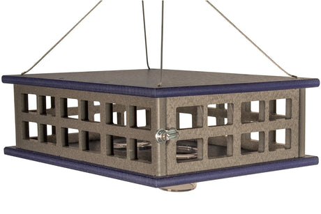 JCS Wildlife Recycled Poly Lumber Deluxe Caged Platform Bluebird Feeder - JCS Wildlife