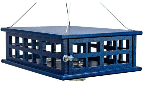 JCS Wildlife Recycled Poly Lumber Deluxe Caged Platform Bluebird Feeder - JCS Wildlife