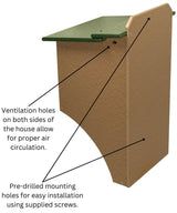 JCS Wildlife Recycled Poly Lumber Northern Flicker House - JCS Wildlife