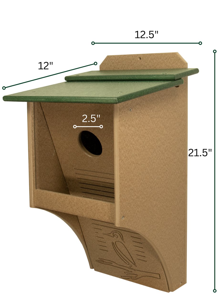 JCS Wildlife Recycled Poly Lumber Northern Flicker House - JCS Wildlife