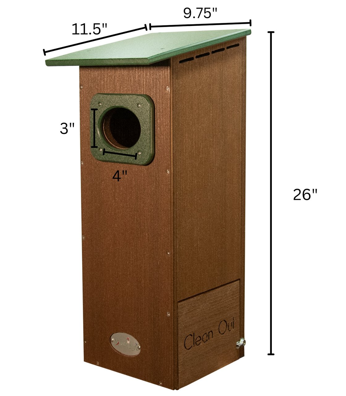 JCS Wildlife Recycled Poly Lumber Wood Duck House - JCS Wildlife