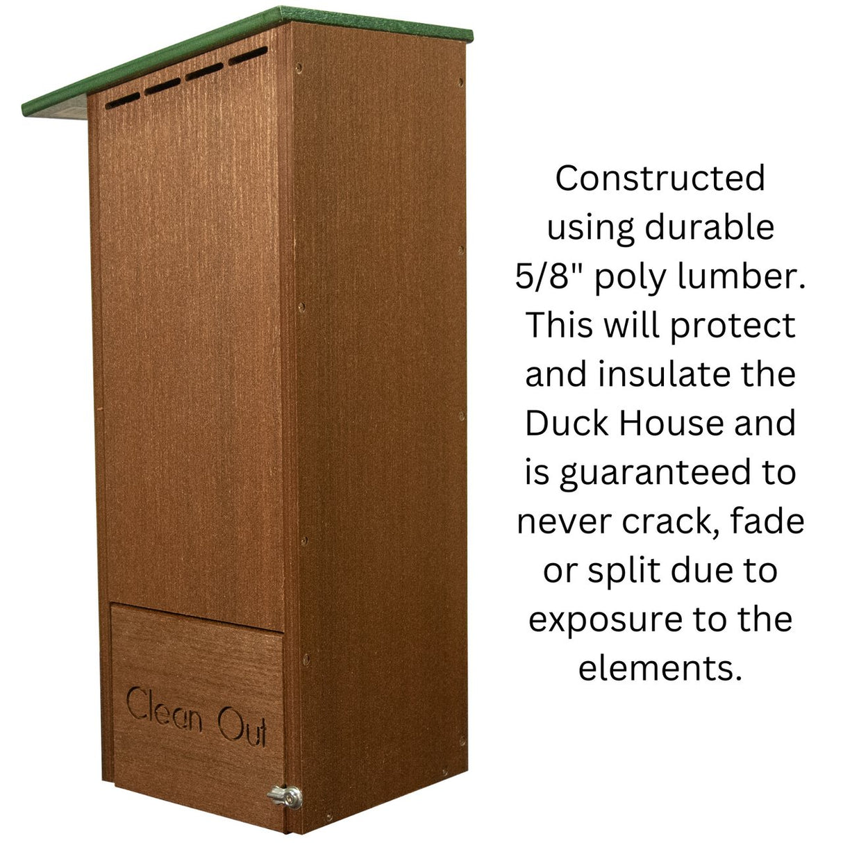 JCS Wildlife Recycled Poly Lumber Wood Duck House - JCS Wildlife