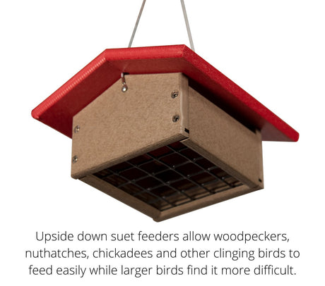 JCs Wildlife Recycled Upside Down Single Suet Feeder - JCS Wildlife