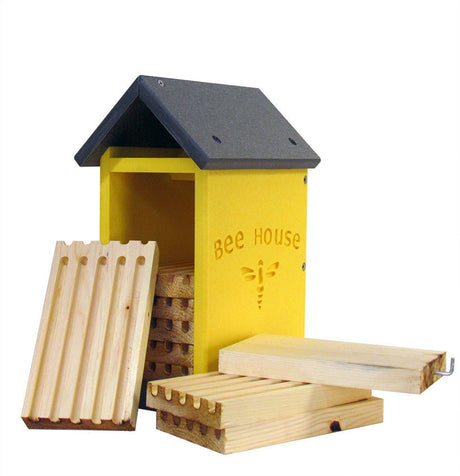 JCS Wildlife Small Poly Lumber and Pine Mason Bee House - Made in the USA - JCS Wildlife