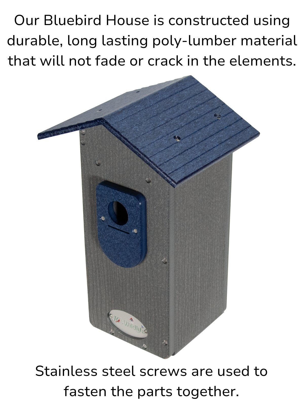 JCS Wildlife Smart Bluebird House - Wi-Fi Camera & Solar Powered Birdhouse, Live Streaming, Bird Nest Monitoring - JCS Wildlife