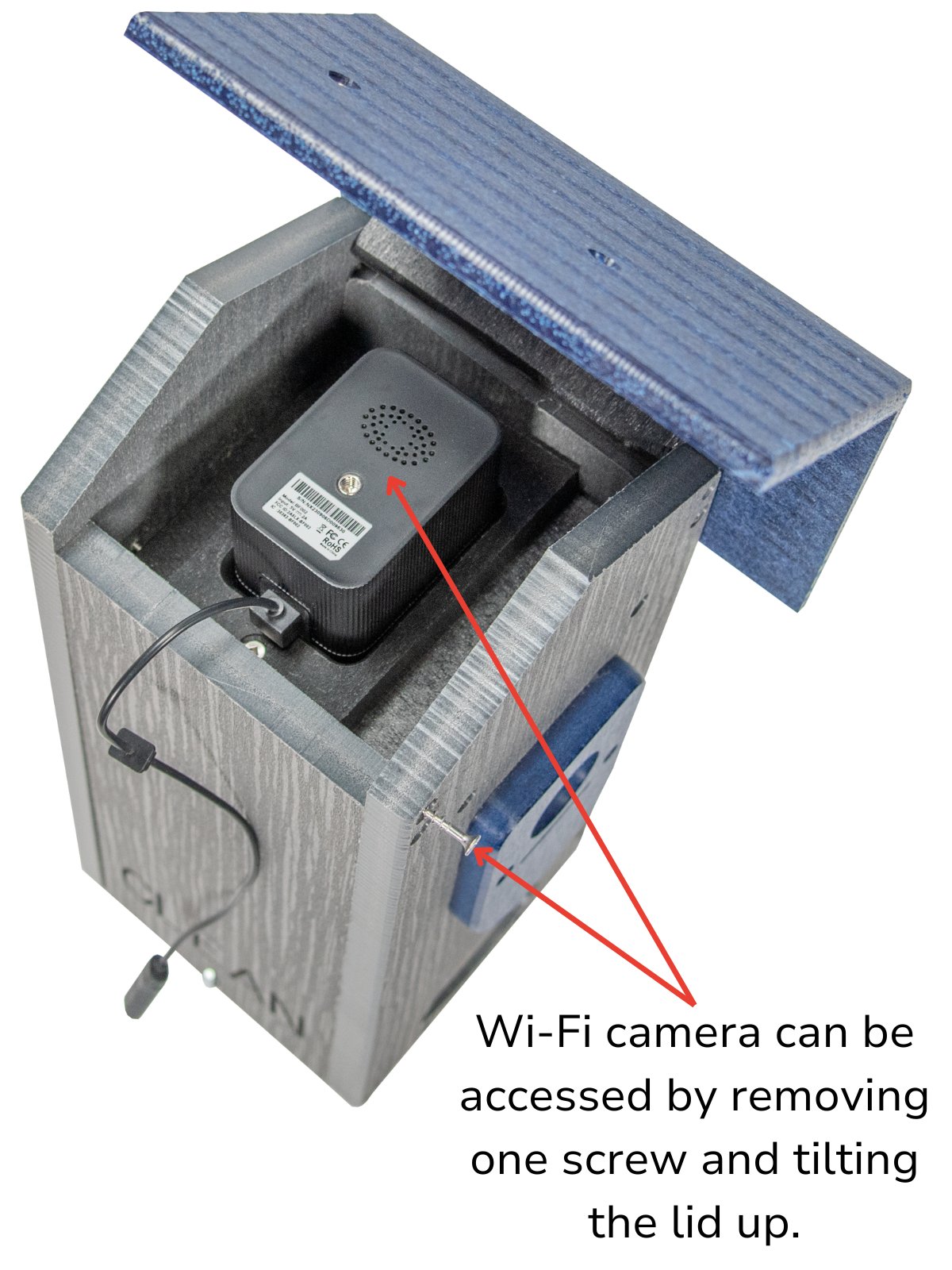 JCS Wildlife Smart Bluebird House - Wi-Fi Camera & Solar Powered Birdhouse, Live Streaming, Bird Nest Monitoring - JCS Wildlife