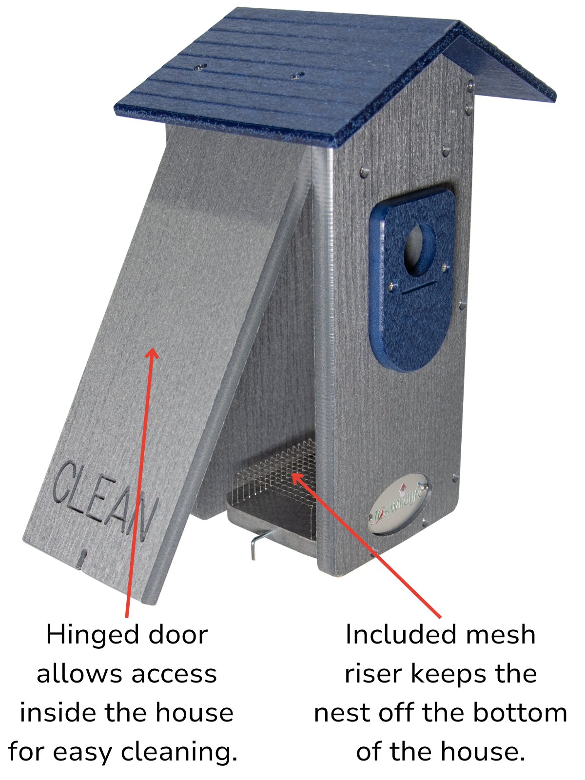 JCS Wildlife Smart Bluebird House - Wi-Fi Camera & Solar Powered Birdhouse, Live Streaming, Bird Nest Monitoring - JCS Wildlife