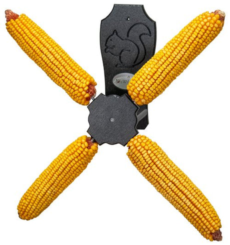 JCS Wildlife Squirrel Spinner Corn Cob Feeder - Holds 4 Dried Corn Cobs - JCS Wildlife