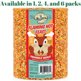 Mr. Bird Flaming Hot Feast Large Wild Bird Seed Cylinder 4 lb. 3 oz. (1, 2, 4, or 6 Packs) - JCS Wildlife