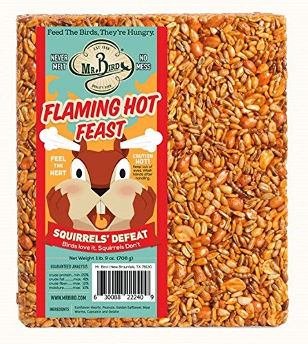 Mr. Bird's Flaming Hot Feast Large Wild Bird Seed Block 1 lb. 9 oz. (1, 2, 4, 6 and 12 Packs) - JCS Wildlife