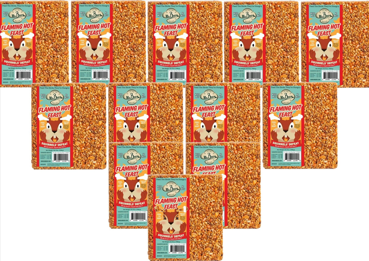 Mr. Bird's Flaming Hot Feast Large Wild Bird Seed Block 1 lb. 9 oz. (1, 2, 4, 6 and 12 Packs) - JCS Wildlife