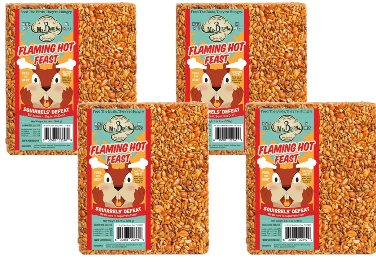 Mr. Bird's Flaming Hot Feast Large Wild Bird Seed Block 1 lb. 9 oz. (1, 2, 4, 6 and 12 Packs) - JCS Wildlife