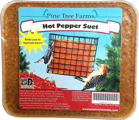 Pine Tree 1441 Hot Pepper Suet Cake, 3-Pound - JCS Wildlife