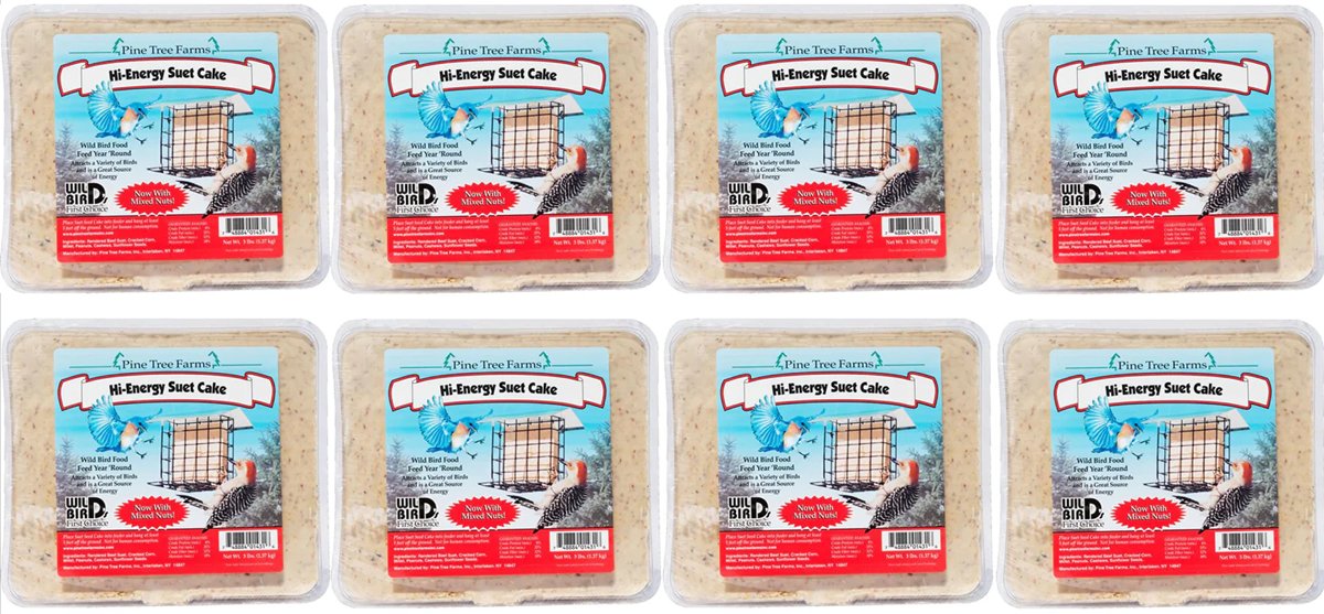 Pine Tree Farms Hi-Energy Suet Cake 3 Pounds (1, 2, 4, 6 and 12 Packs) - JCS Wildlife