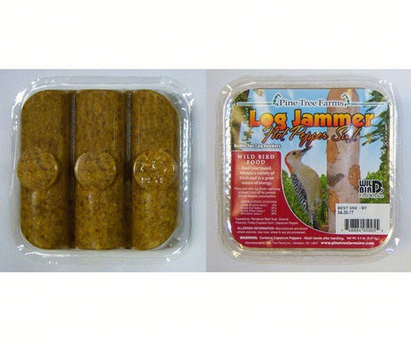 Pine Tree Farms Log Jammer Hot Pepper Suet 3 Plugs Per Pack (6 or 12 Packs) - JCS Wildlife