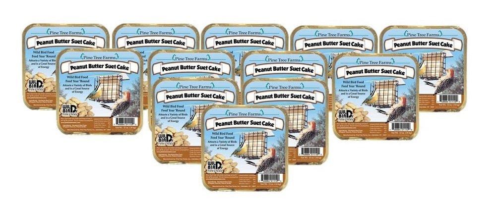 Pine Tree Farms Peanut Butter Suet Cakes Wild Bird Food (6 or 12 Packs) - JCS Wildlife